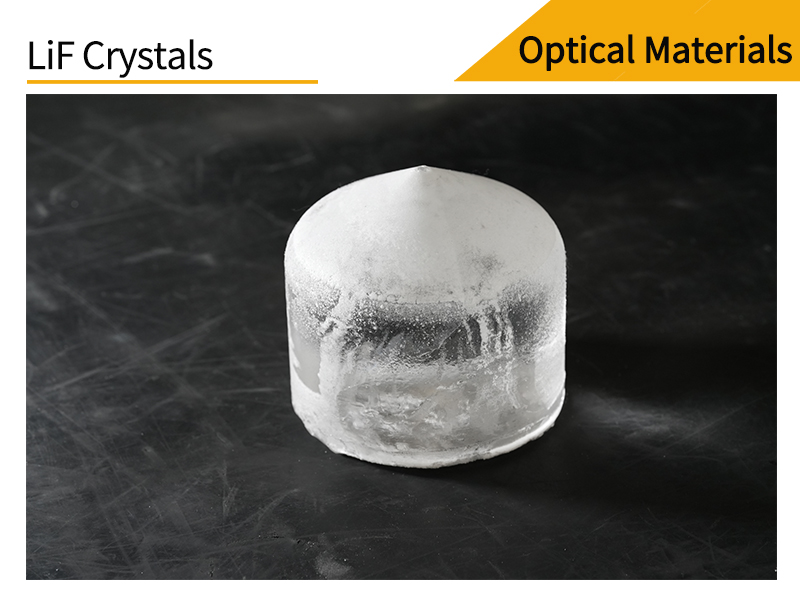 Crystal materials for lithium fluoride rectangular drilled window