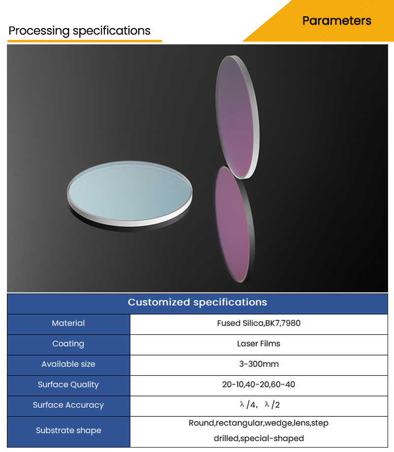 Nd-Yag laser films coating process customized specifications